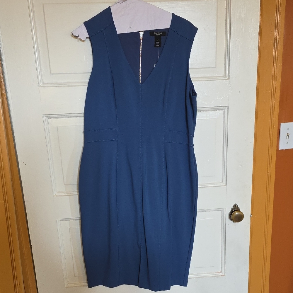 White House Black Market Blue Midi Dress